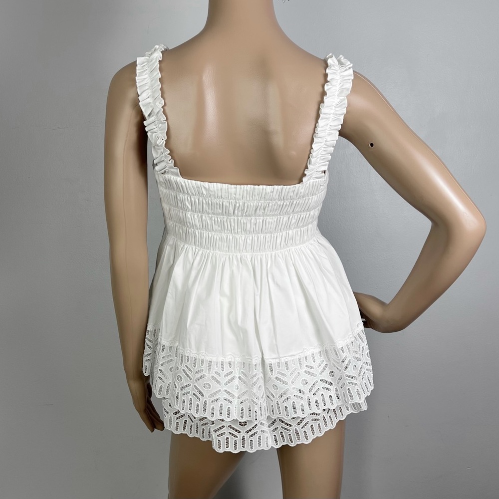 NEW TORY BURCH WHITE SLEEVELESS TOP - Picture 7 of 9
